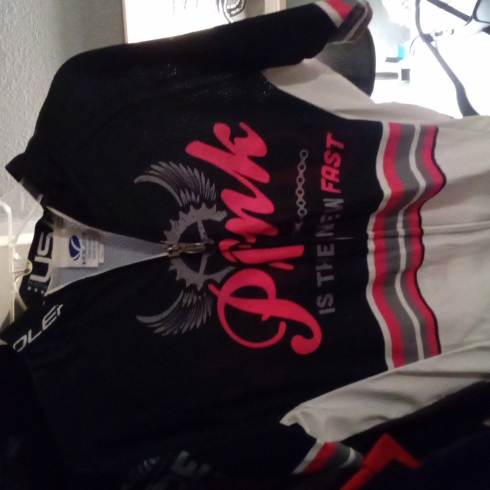 Pink and Black Cycling Jersey